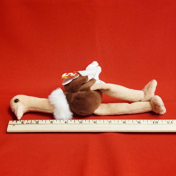Ty Beanie Babies Stretch The Ostrich 1997 Animal Plush Stuff Toy - Picture 9 of 11